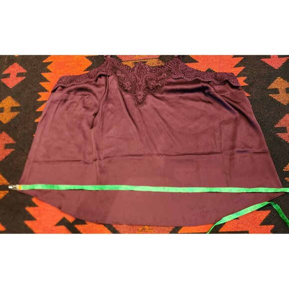 NEW Sophie Burgundy Satin Stretch Lace Trim Cami Winter Bloom By Torrid 1X - Picture 10 of 11